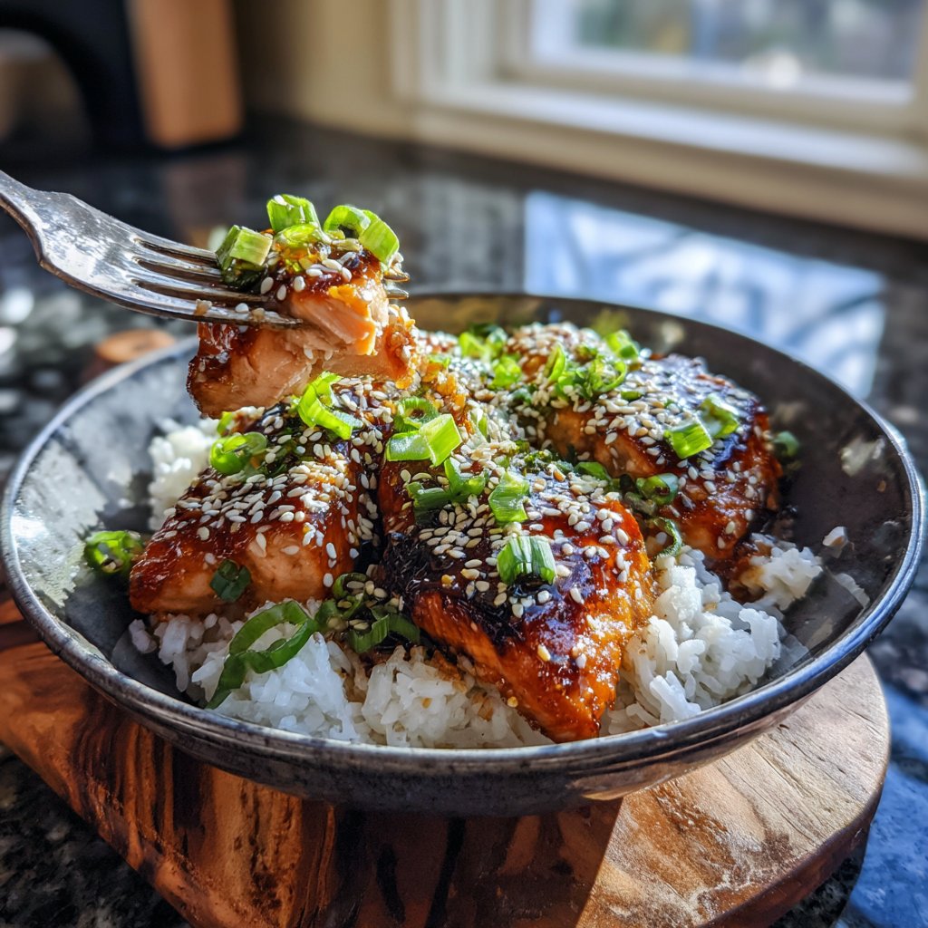 Teriyaki Salmon Rice Bowl