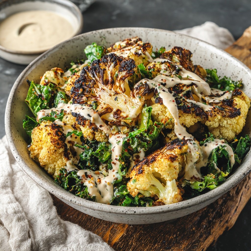 Roasted Cauliflower Tahini Bowls