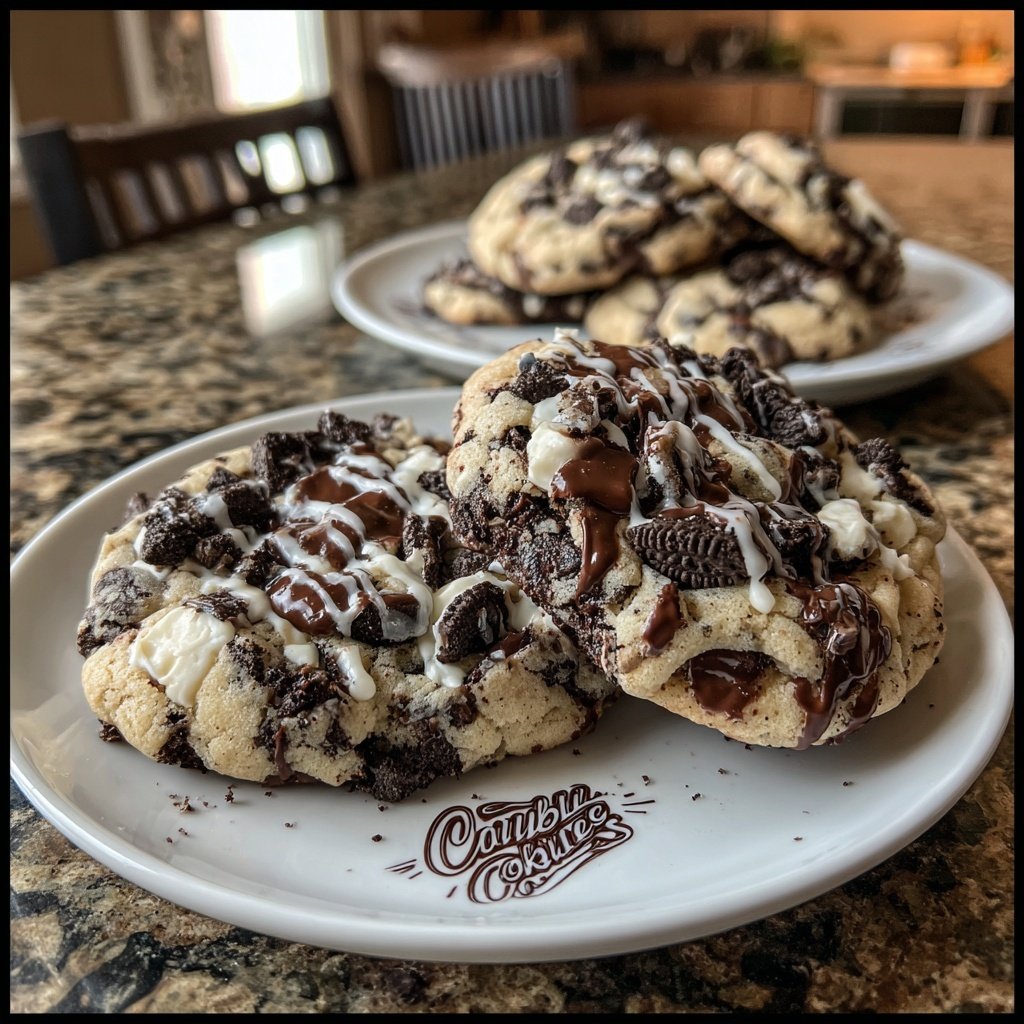 Crumbl Cookies and Cream Milkshake Cookies