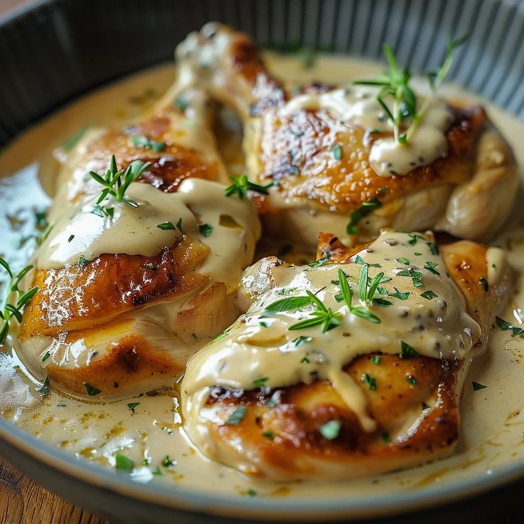 Irish Chicken in Whiskey Cream Sauce