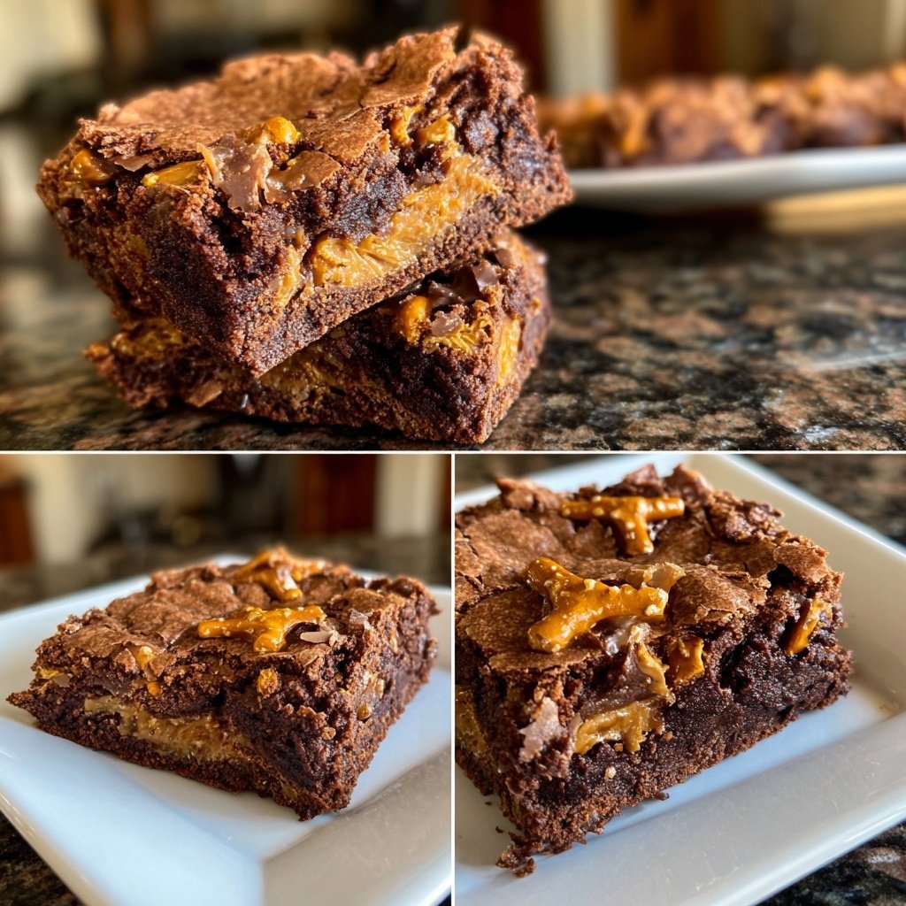 Peanut Butter Pretzel Brownies