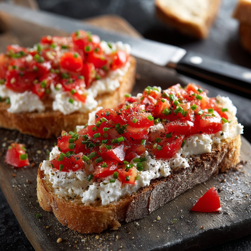 Savory Breakfast Cottage Cheese Toasts