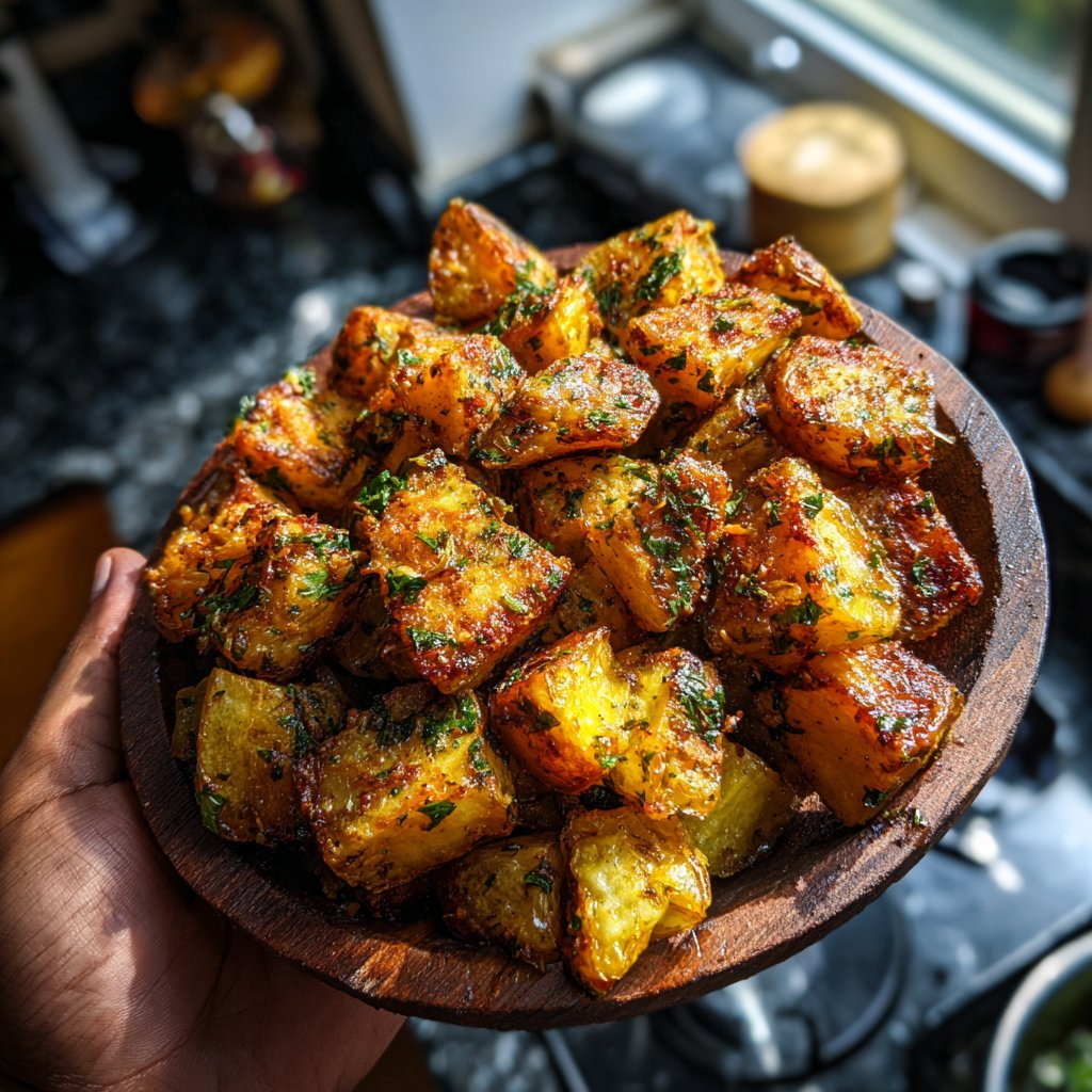 Roasted Garlic Airfryer Potatoes