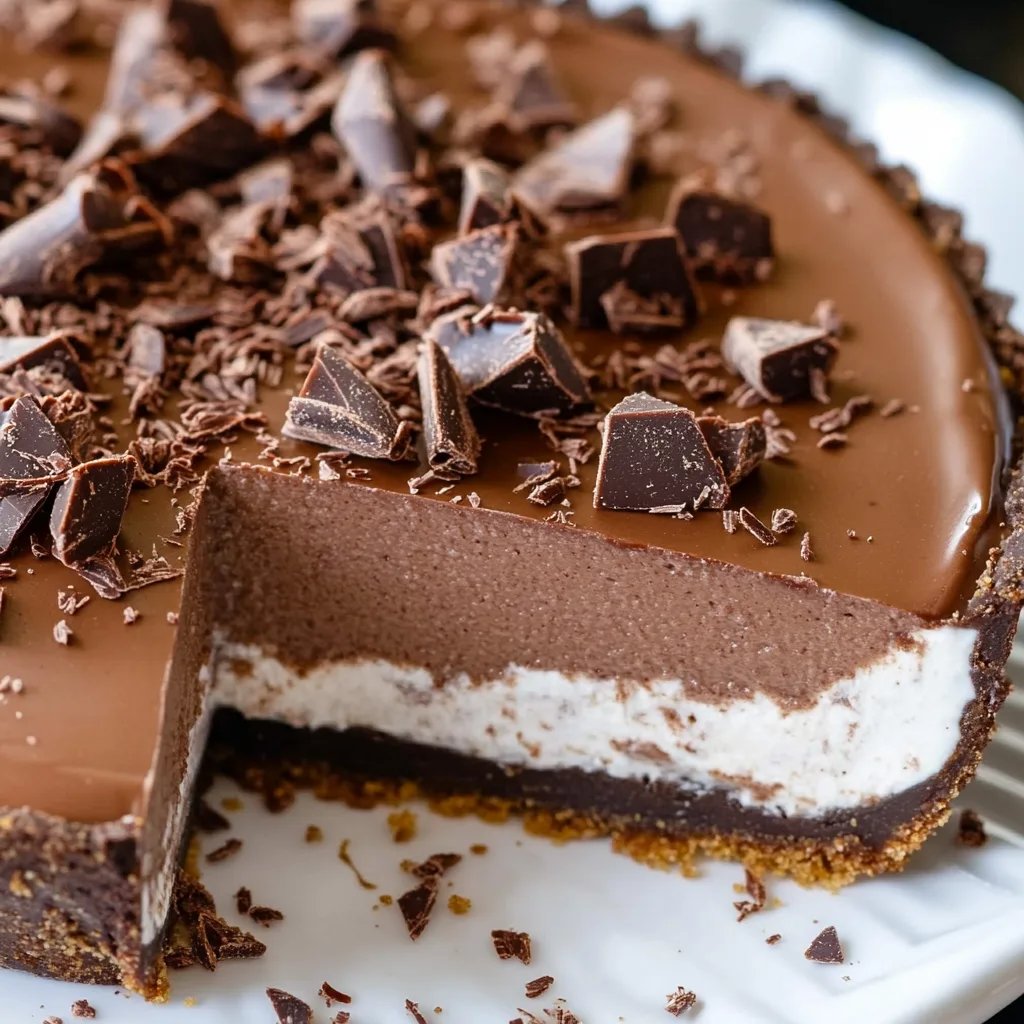 No Bake Chocolate Pudding Pie