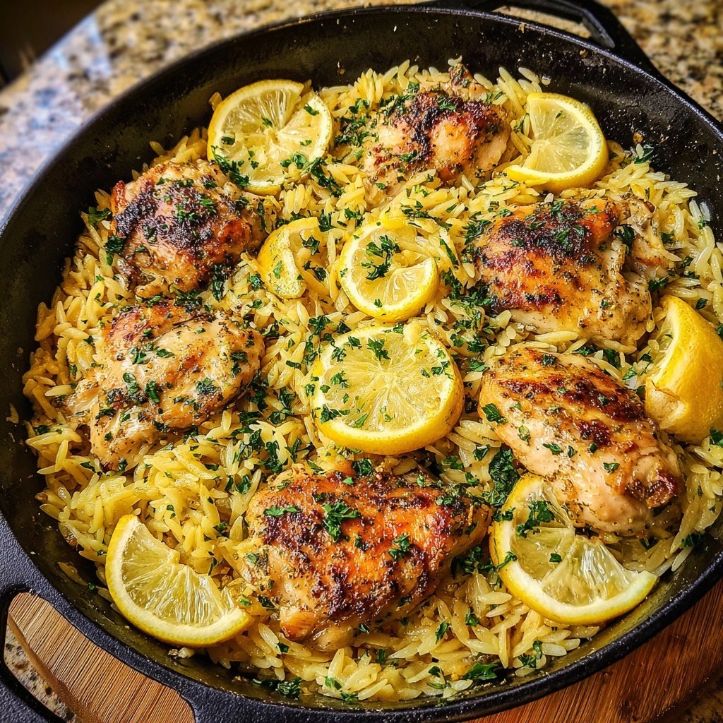 One-Pan Lemon Chicken Orzo