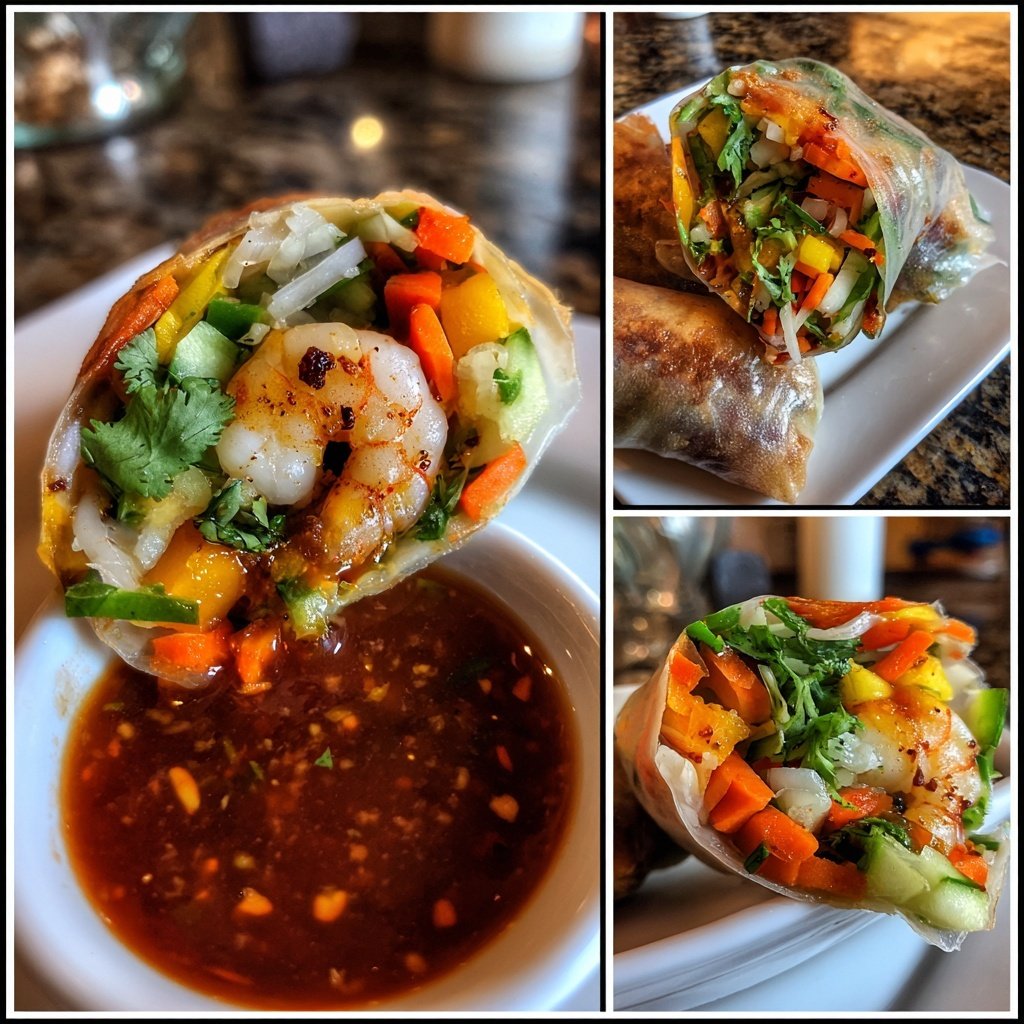 Jerk Shrimp Spring Rolls