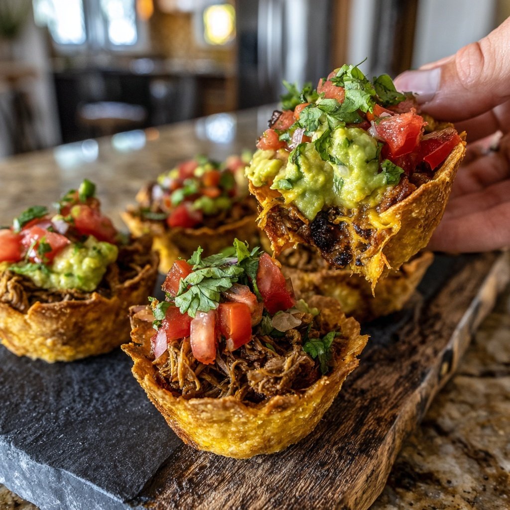 Mini Taco Cups with Avocado