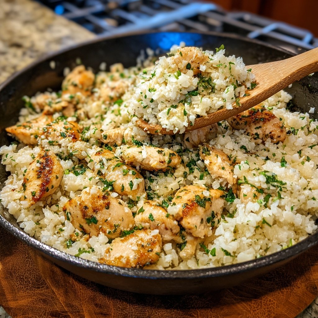 Chicken Cauliflower Rice Skillet