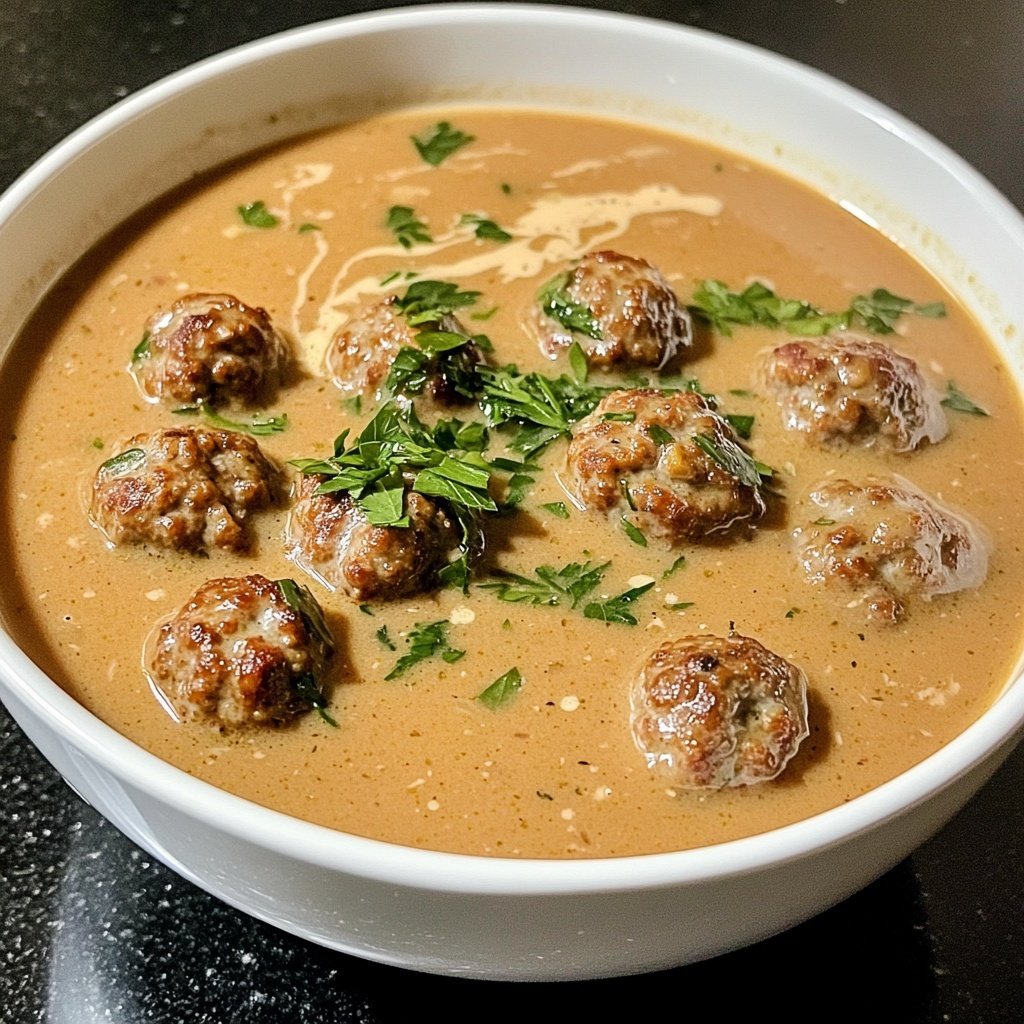 Cozy Swedish Meatball Soup