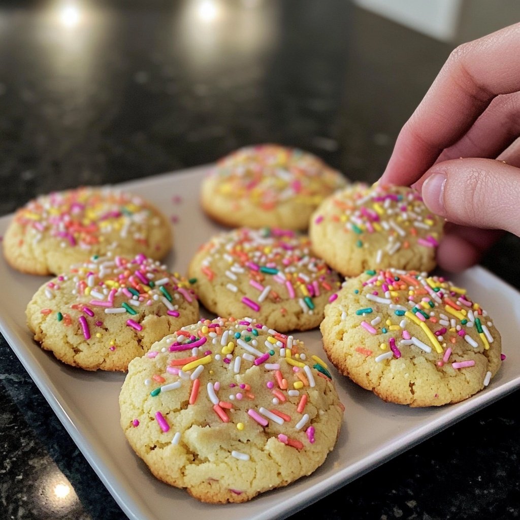 Tender Butter Cookies with Colorful Sprinkles