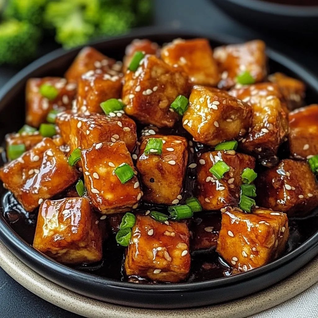Crispy Honey Garlic Tofu