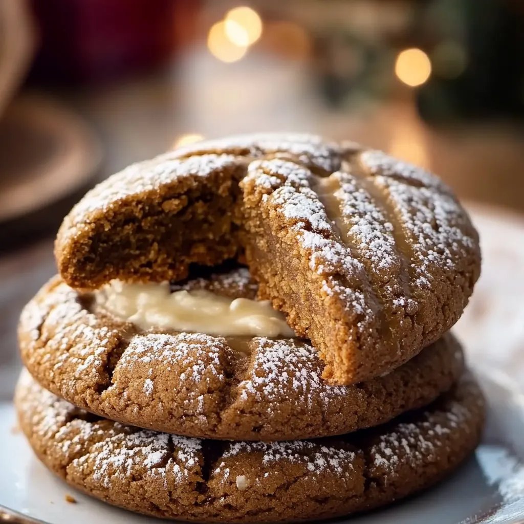 Gingerbread Cheesecake Cookies