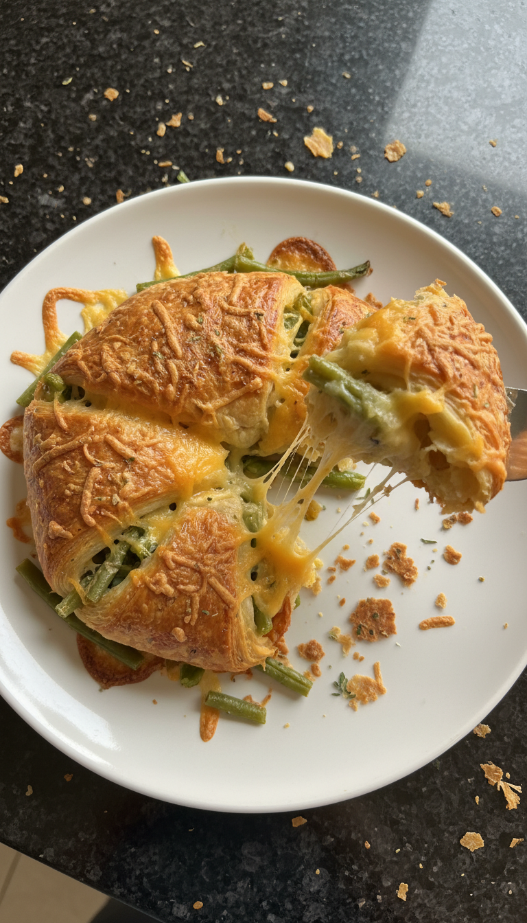 Croissant and Green Bean Bake