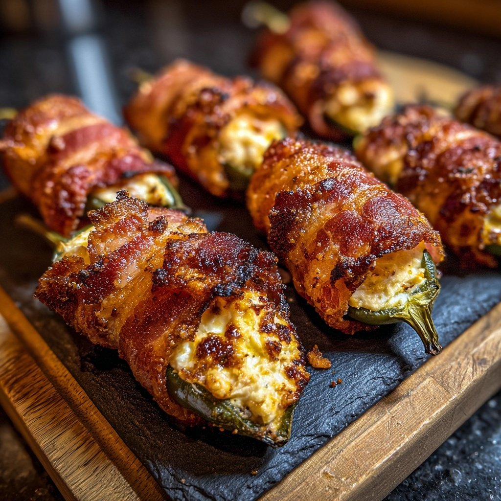 Bacon Wrapped Jalapeño Poppers