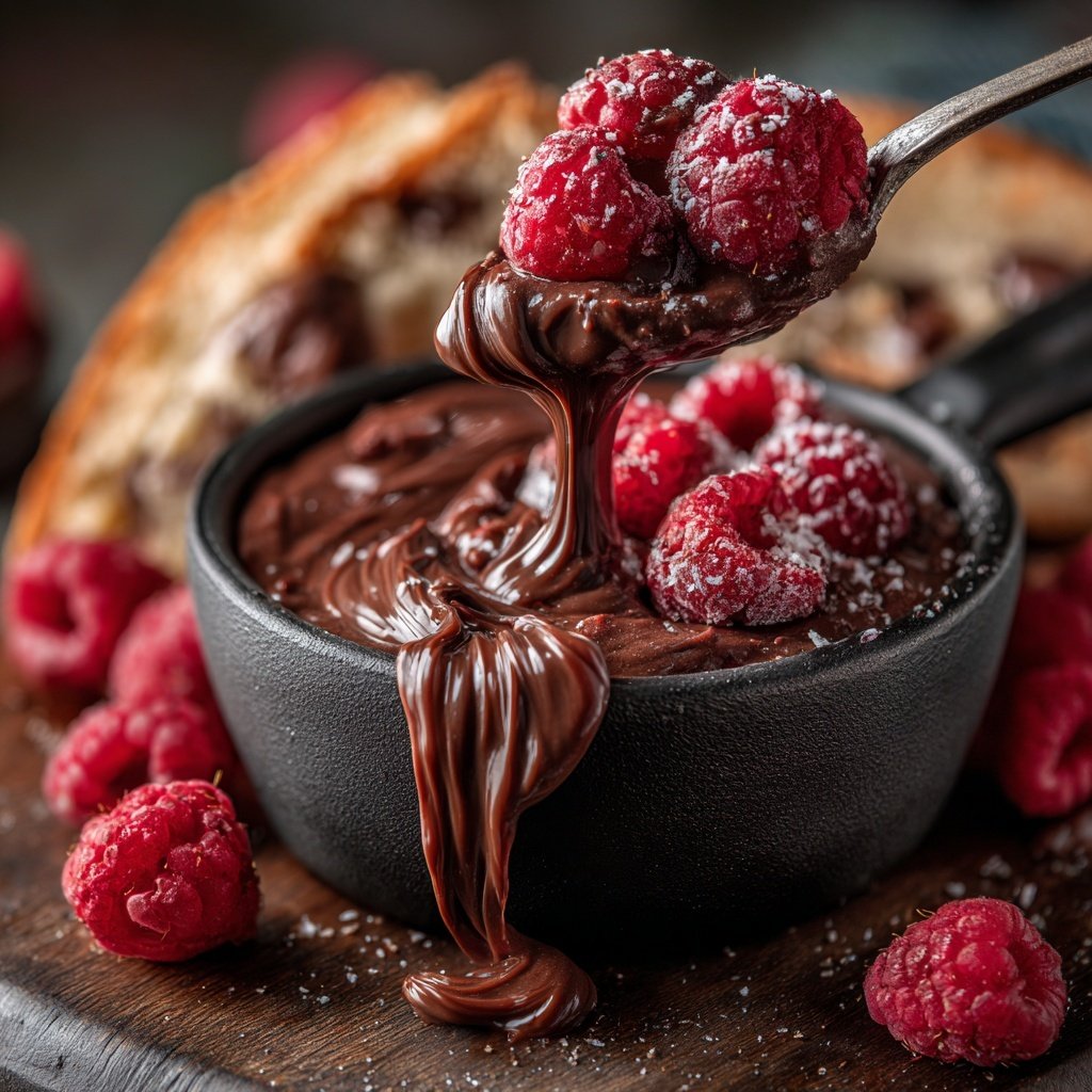 Rich Dark Chocolate Raspberry Dip