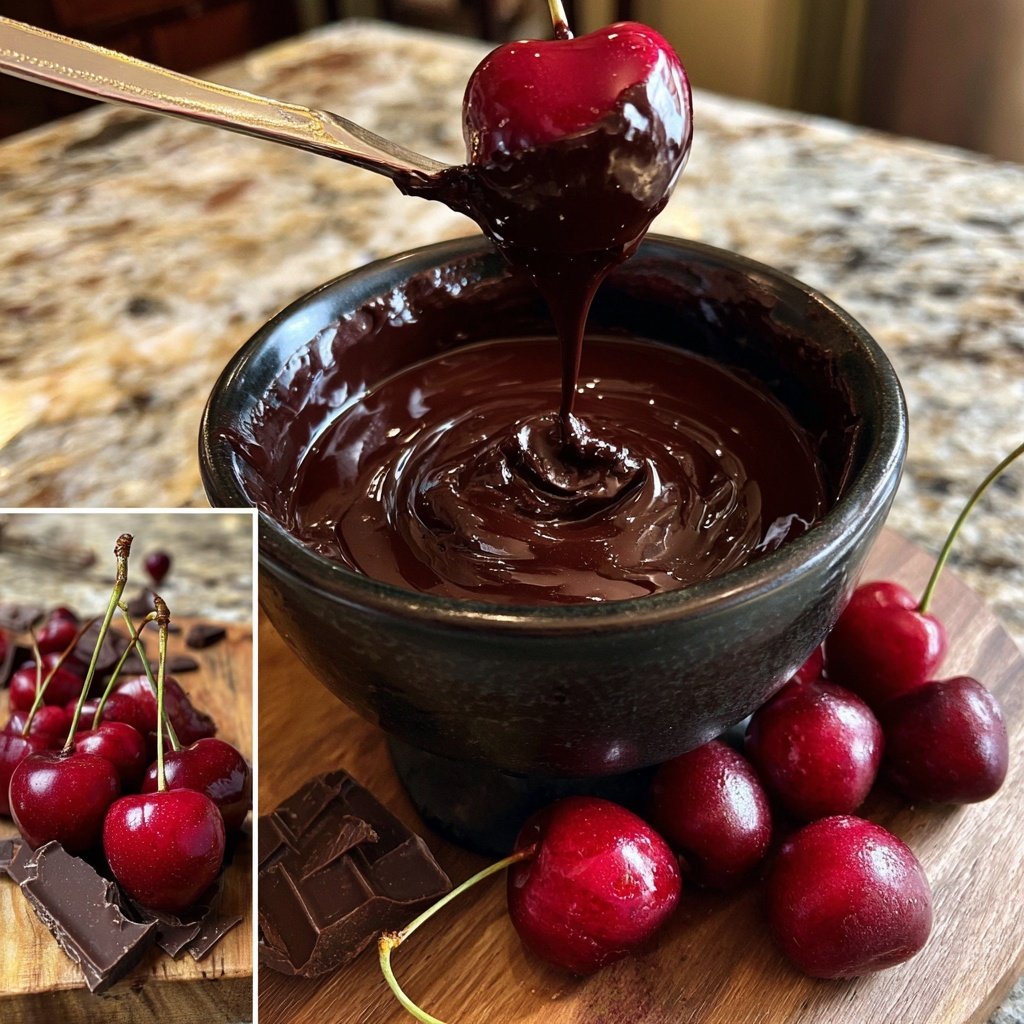 Chocolate Cherry Fondue Heaven