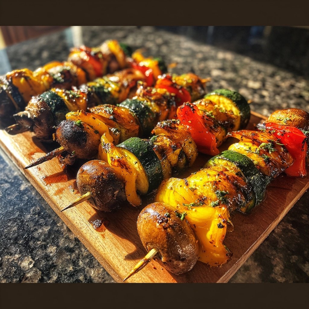 Marinated Grilled Veggie Skewers