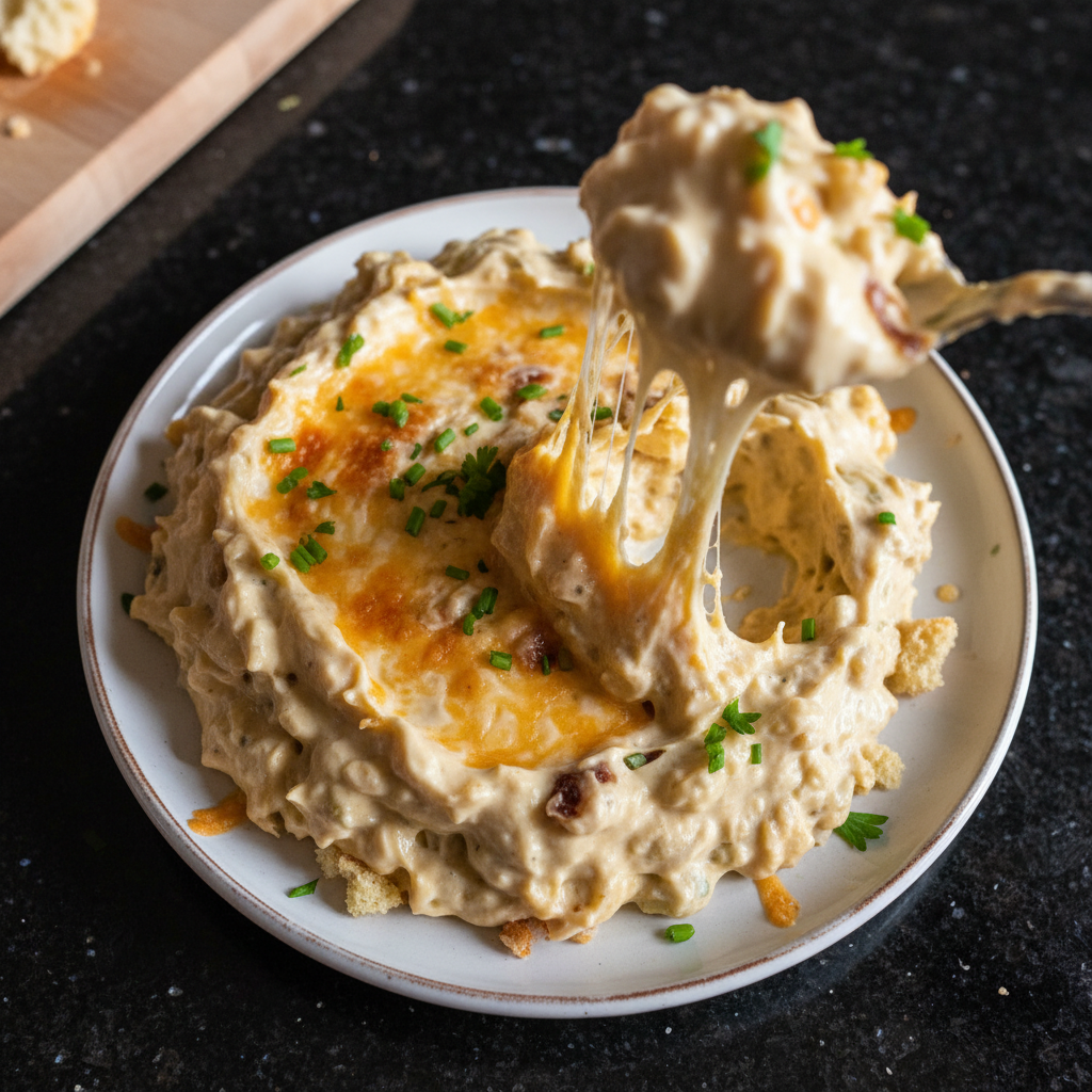 Caramelized Onion and Artichoke Dip