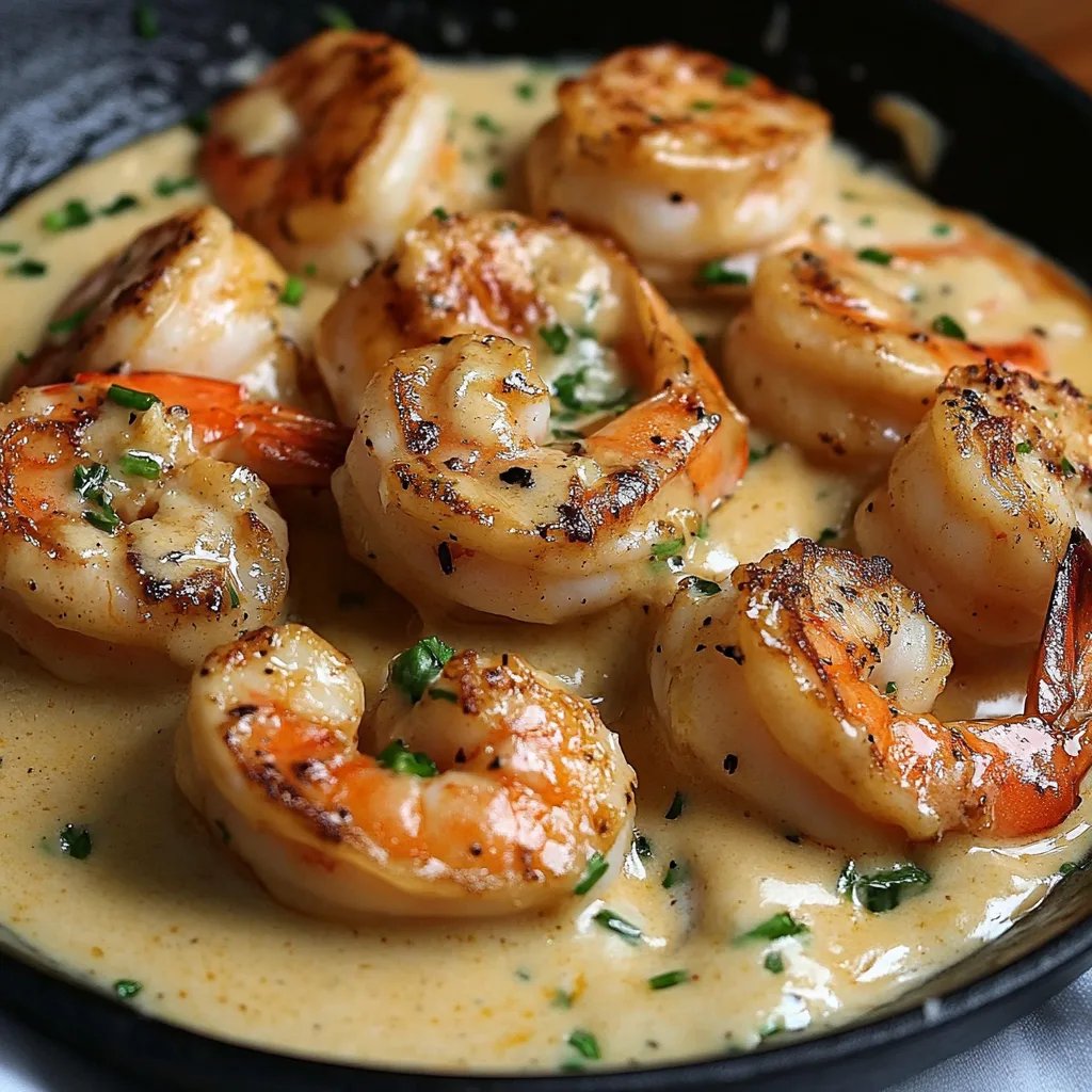 Cajun Shrimp and Salmon with Garlic Cream Sauce