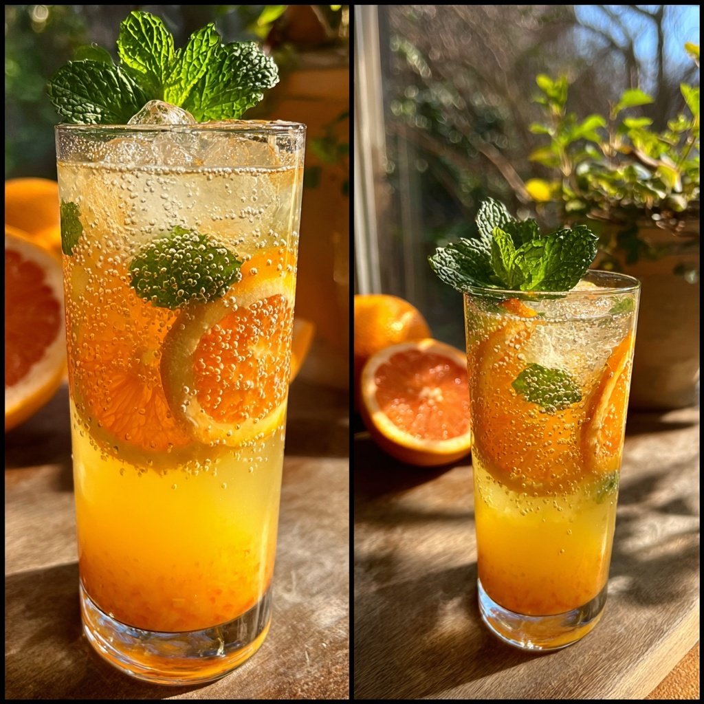 Winter Citrus Sparkler Mocktail