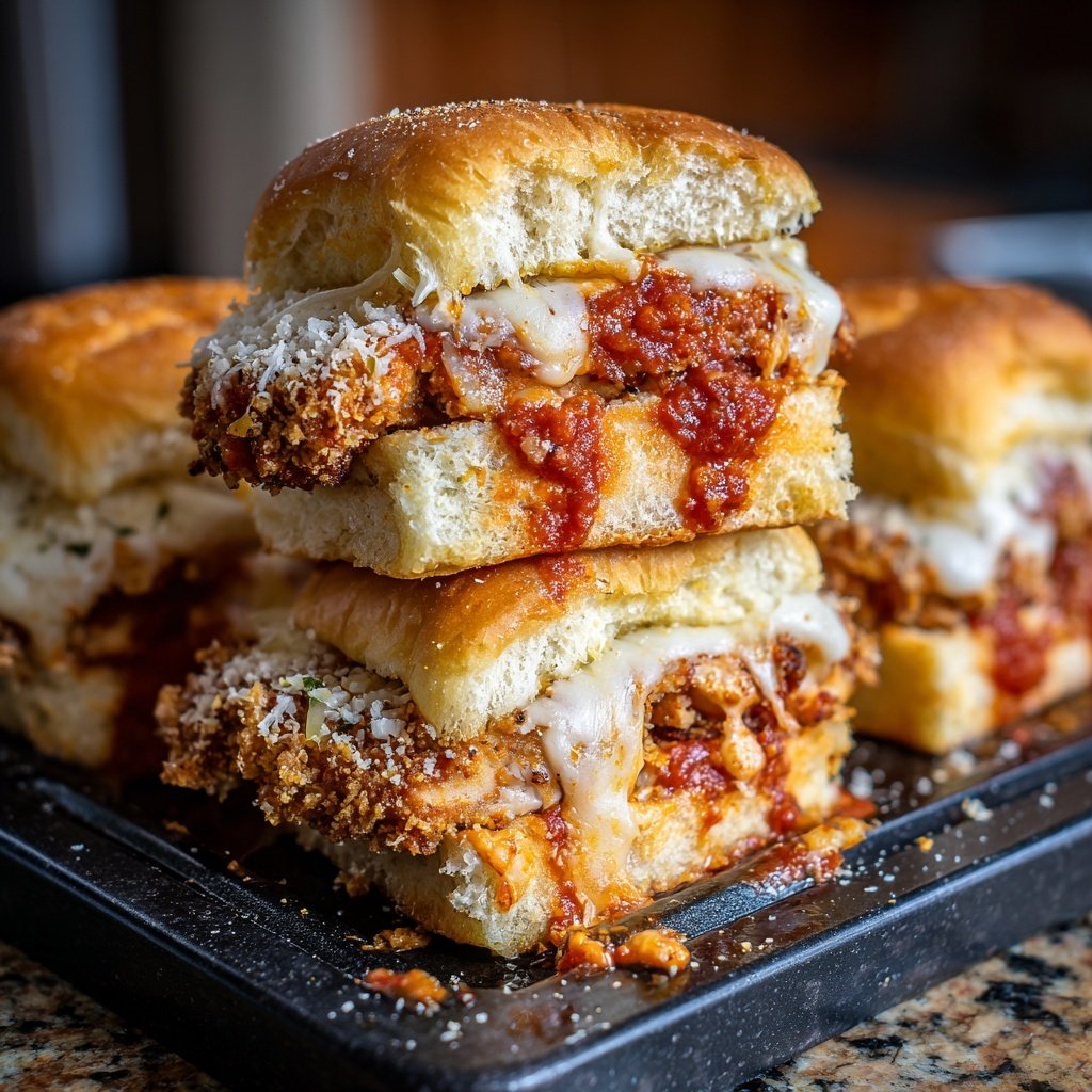 Crispy Chicken Parmesan Sliders
