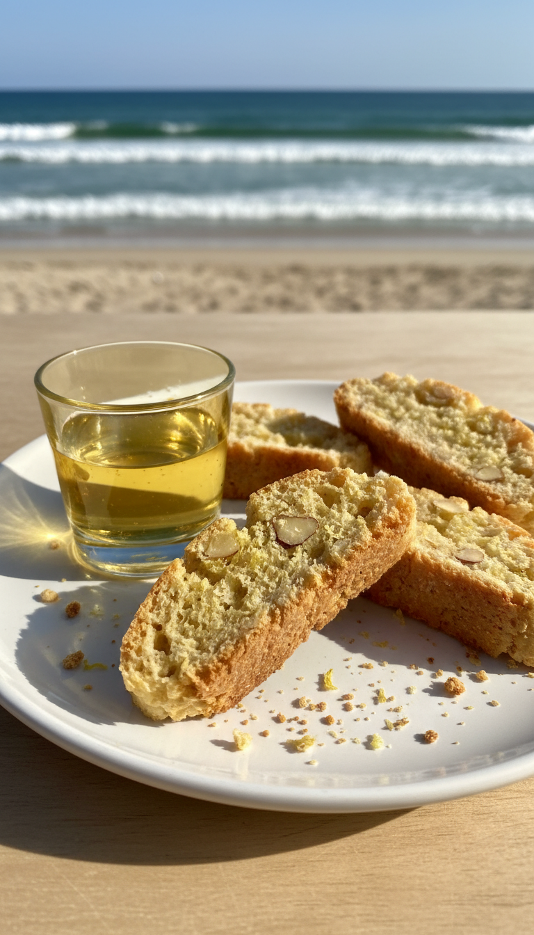 Limoncello and Almond Biscotti