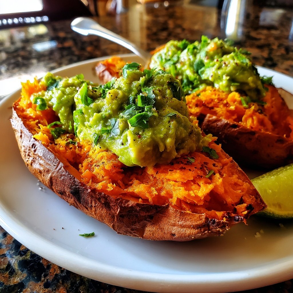 Baked Sweet Potato with Guac