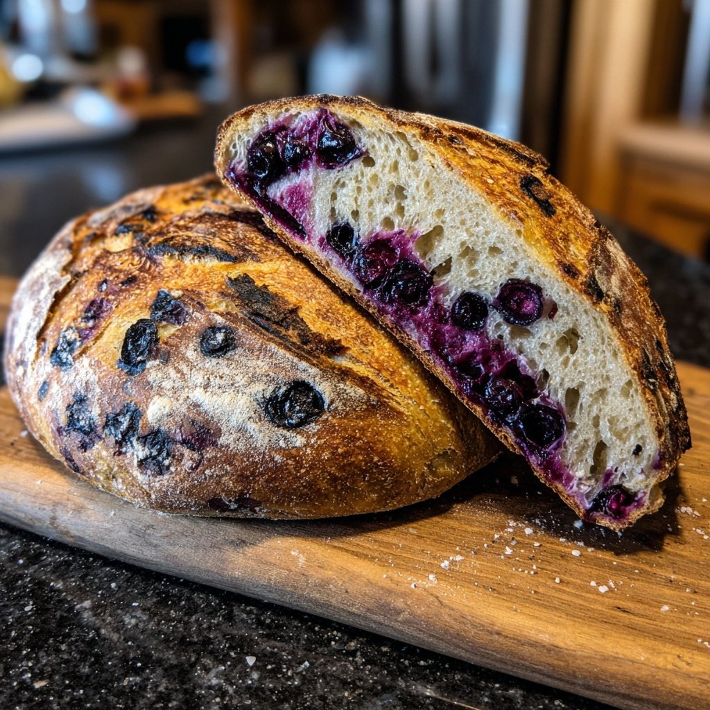 Lemon Blueberry Sourdough with Berry Jam
