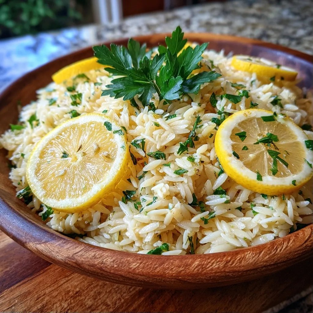 Lemon Garlic Orzo