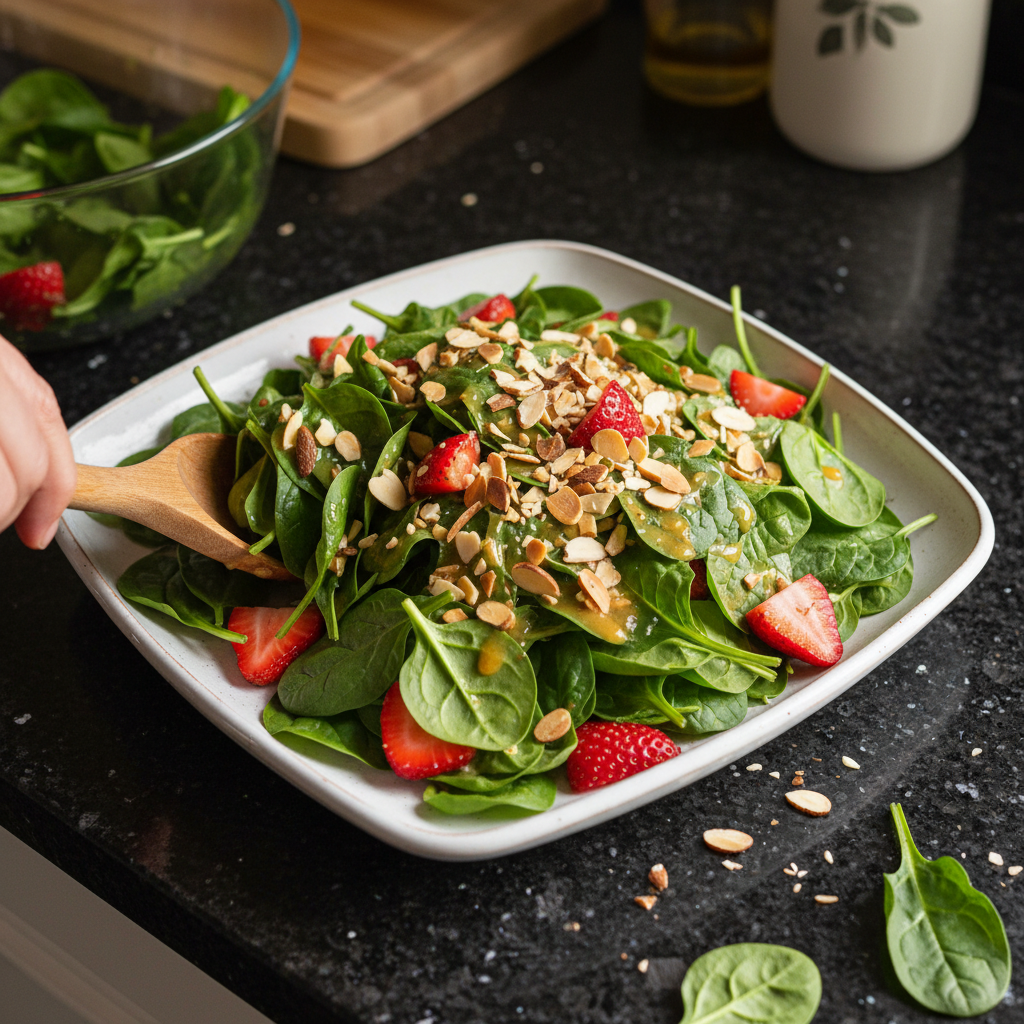 Sunkissed Strawberry Spinach Salad