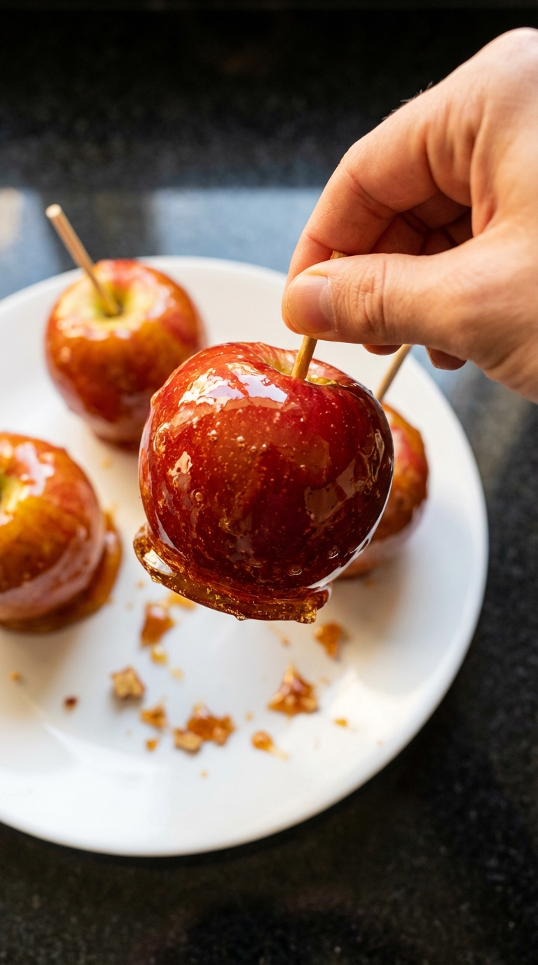 Drunken Strawberry Candy Apples