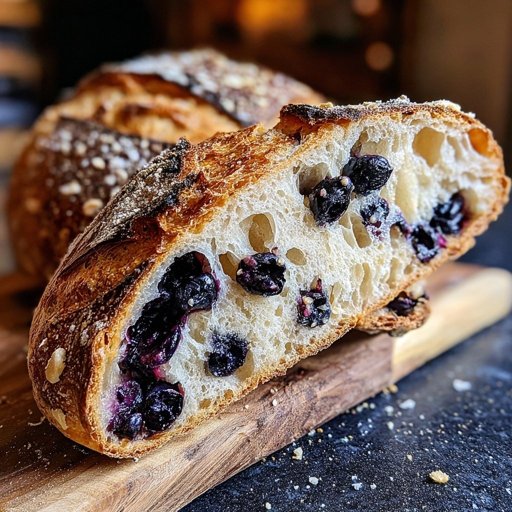 Blueberry Lemon Sourdough with Coconut Flakes