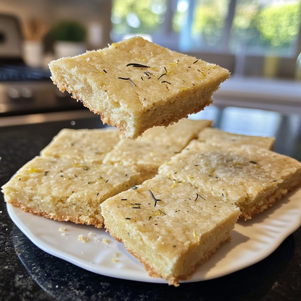 Meyer Lemon Rosemary Shortbread