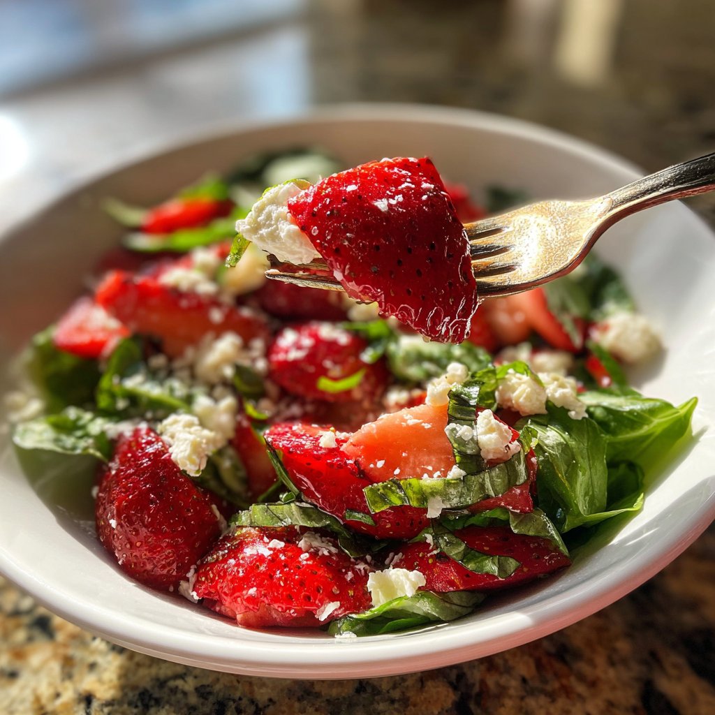 Fresh Strawberry Basil Salad
