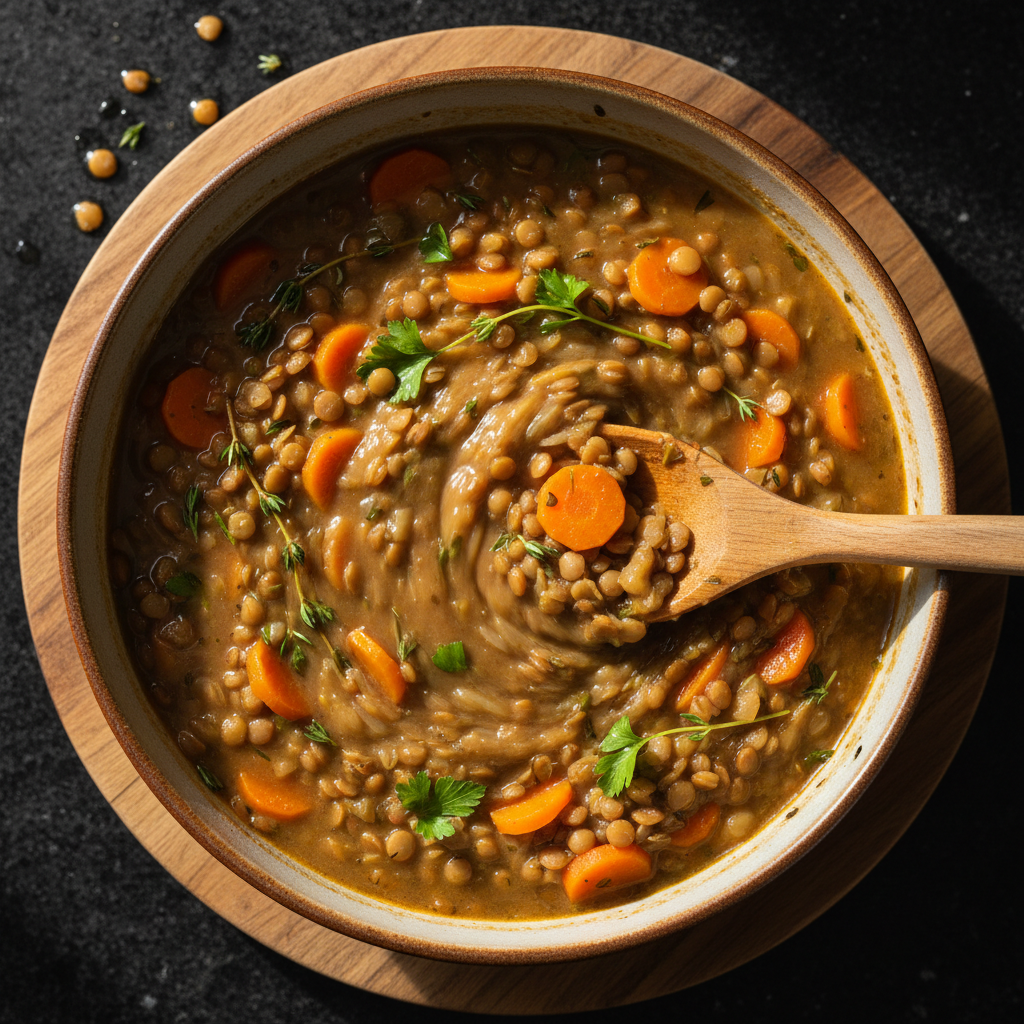 Hearty Lentil Soup for Two