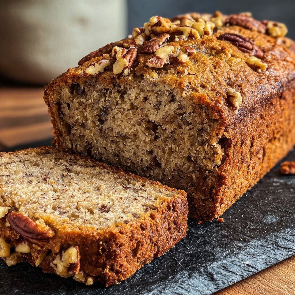 Moist Banana Bread with Nuts
