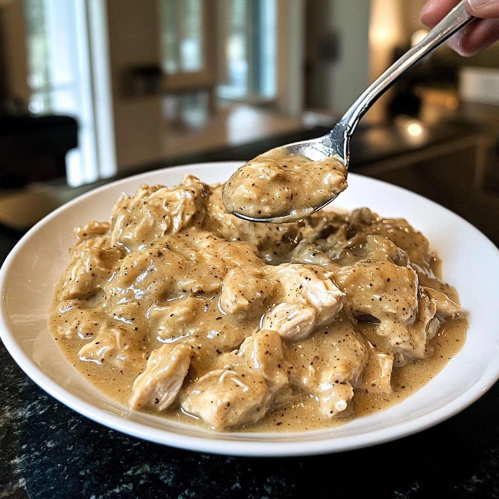 Slow Cooker Creamy Chicken & Gravy