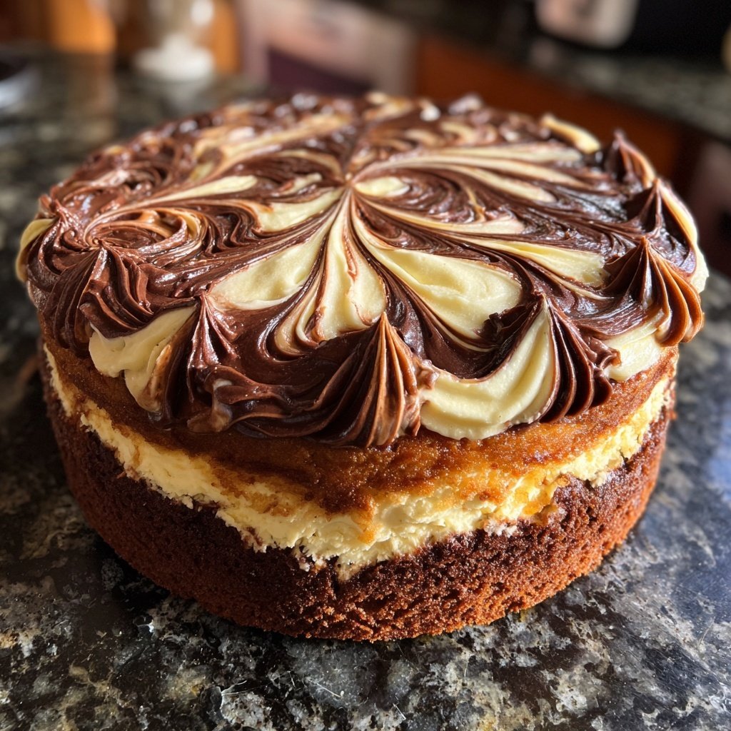 Chocolate Vanilla Swirl Cake
