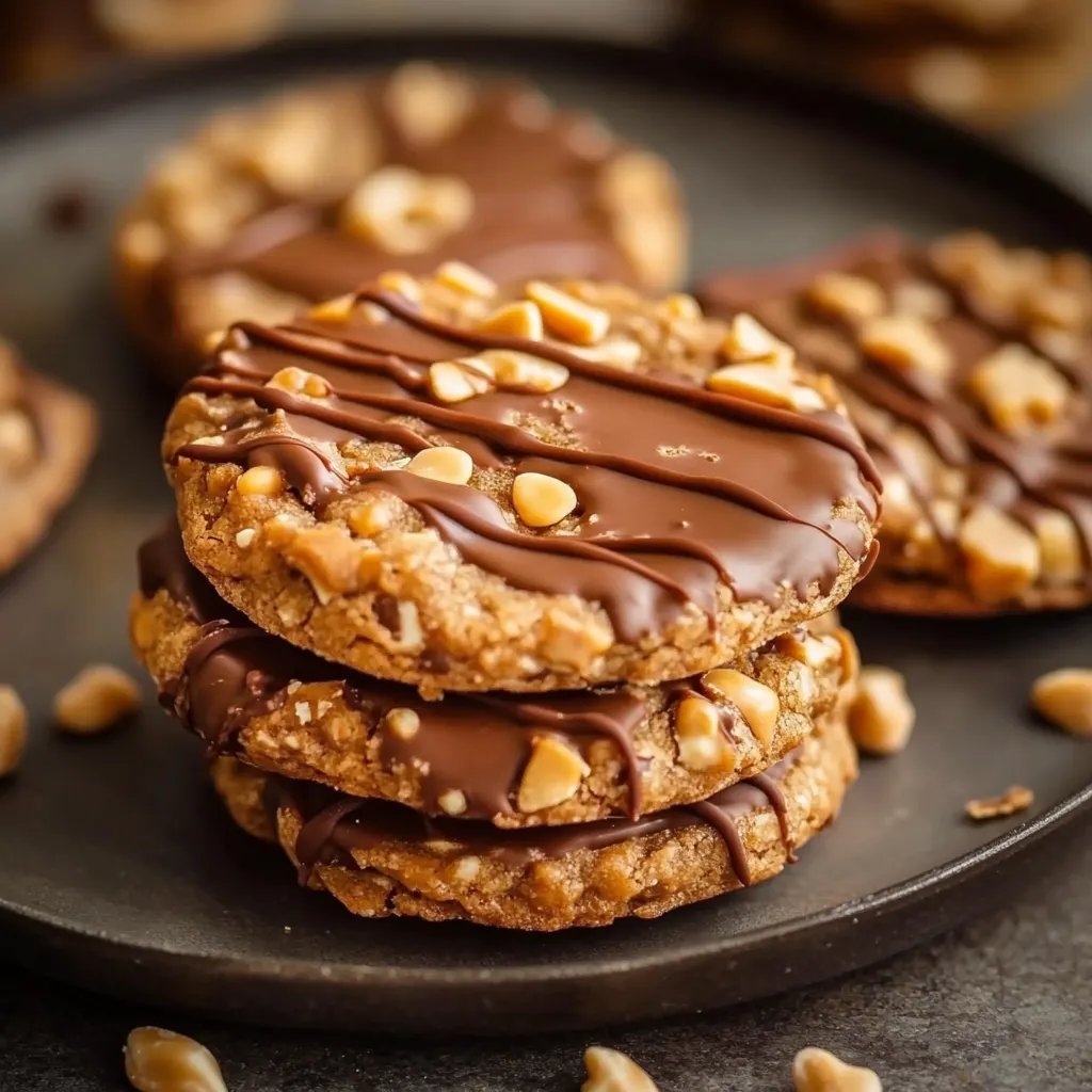 Peanut Butter Chocolate Caramel Cookies