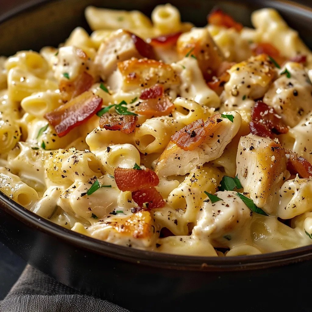 Creamy Chicken Bacon Ranch Pasta