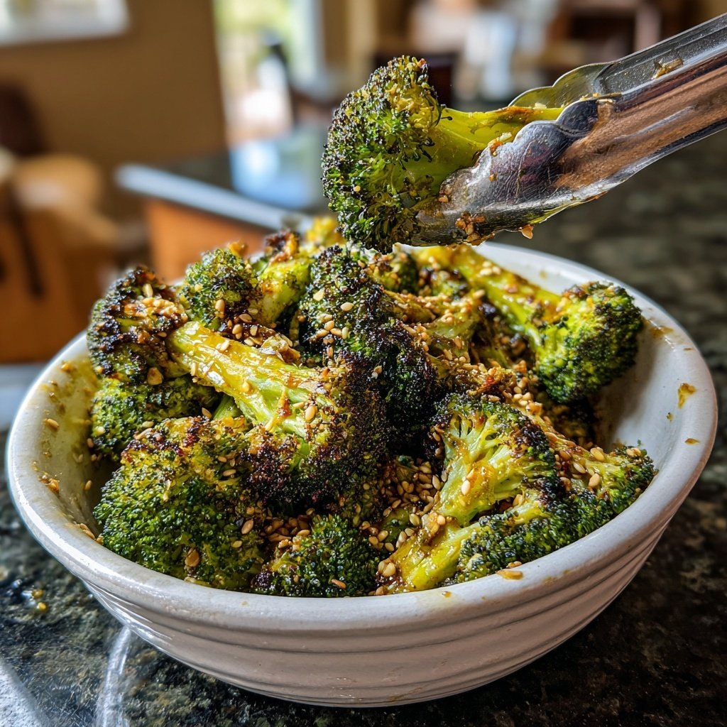 Sesame Ginger Roasted Broccoli