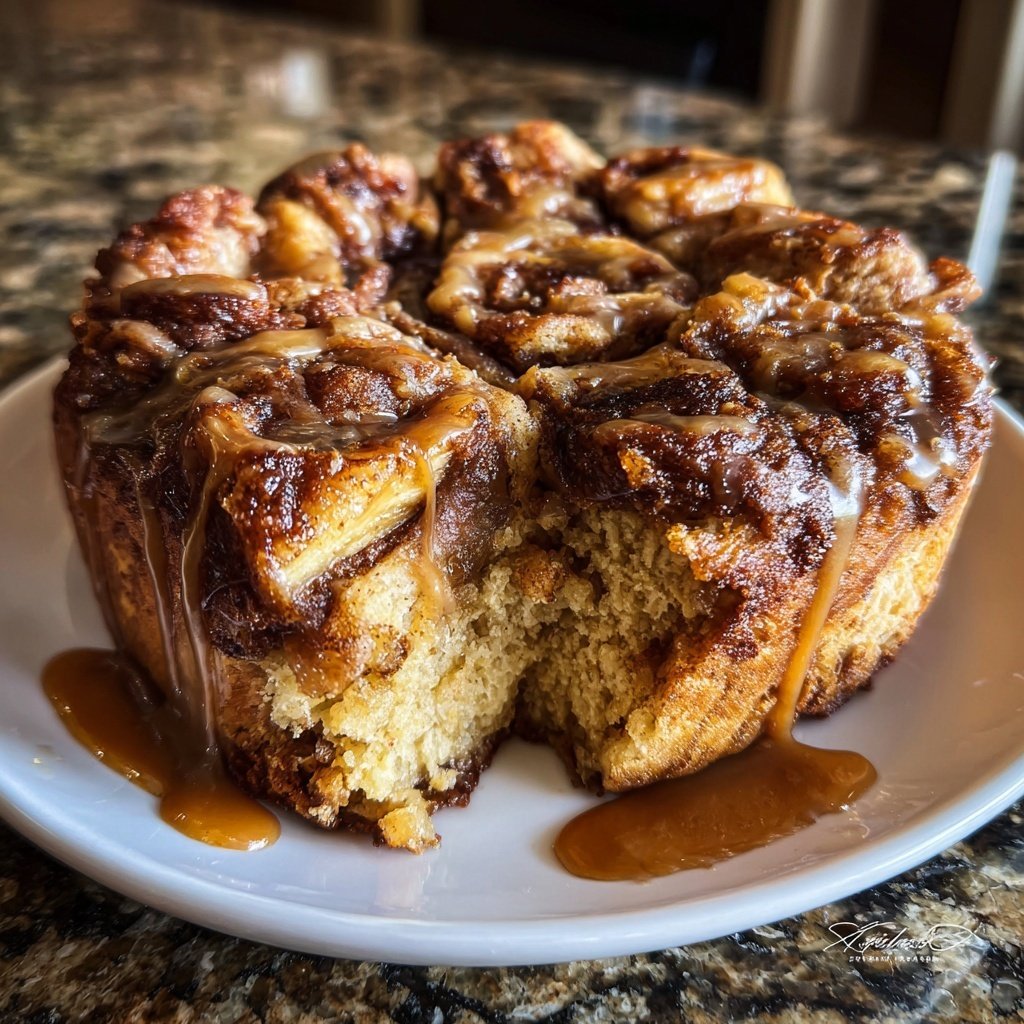 Banana Cinnamon Roll Casserole