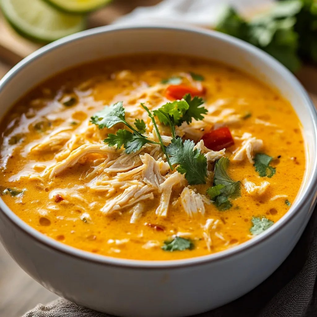 The Best Creamy Chicken Tortilla Soup