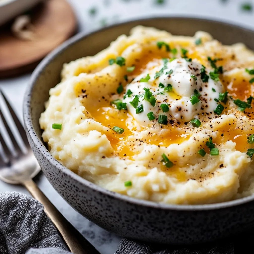 Healthy Mashed Potatoes with Greek Yogurt