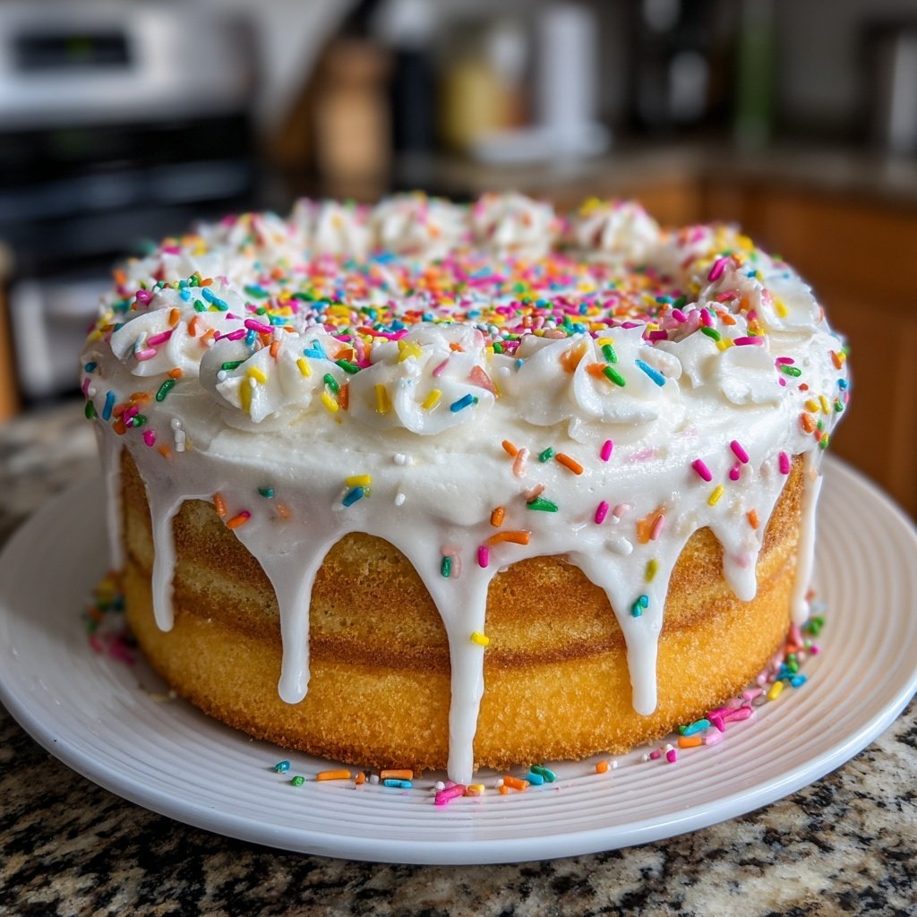 Birthday Celebration Vanilla Cake