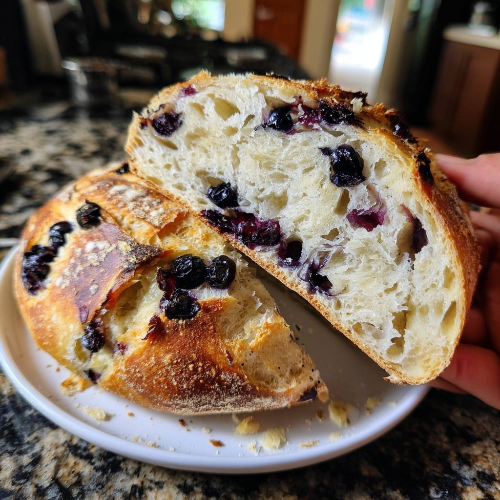 Blueberry Lemon Sourdough with Whipped Butter