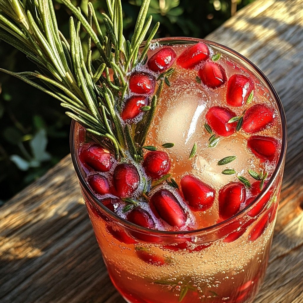 Pomegranate and Rosemary Gin Fizz Recipe
