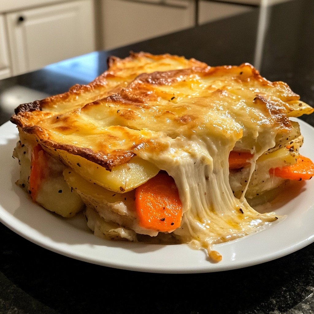 Cheesy Root Vegetable Gratin