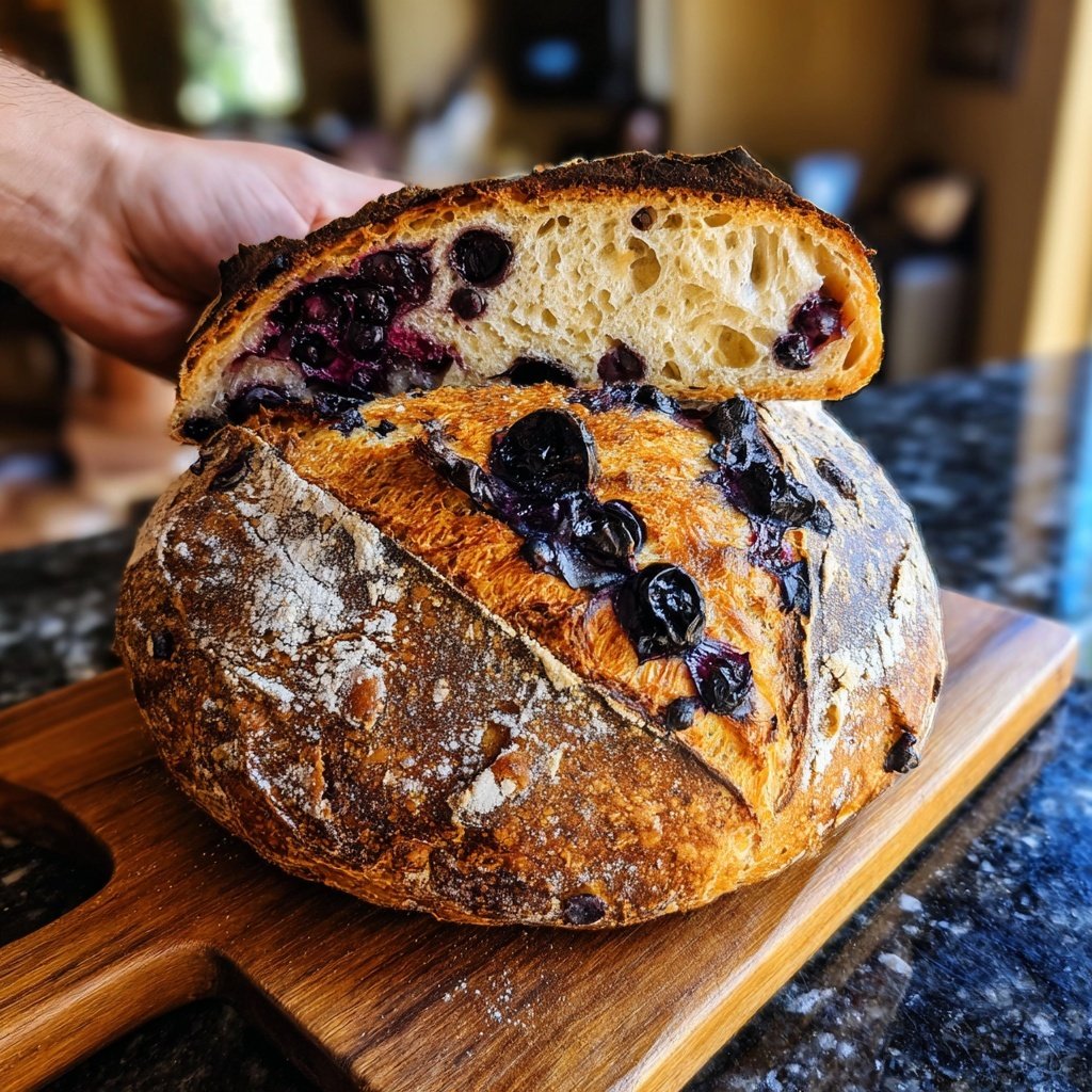 Blueberry Lemon Sourdough with Poppy Seeds