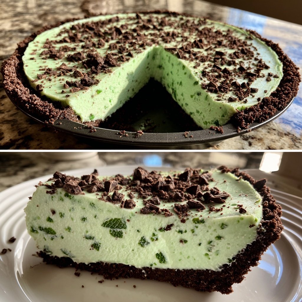 Mint Chocolate Chip Pie